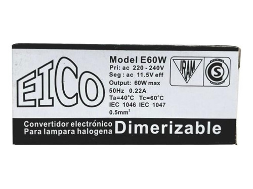 Transformador Electronico Eico 12v - 220v 60w Max