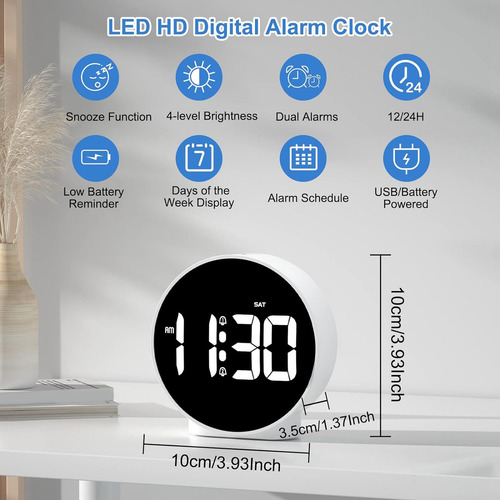 L Reloj Despertador Digital S1, Despertador De Viaje, Junto