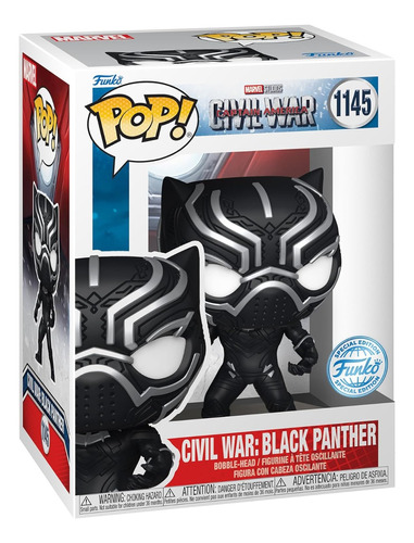 Funko Pop Marvel Civil War Black Panther Amazon Exclusive