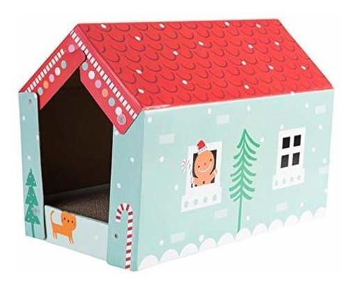 Rascador Para Gatos Balacoo Cat Scratcher House Christmas Gi