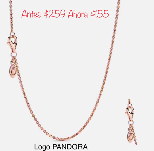 Cadena Clásica Rose Gold Compatible Marca Pandora,plata