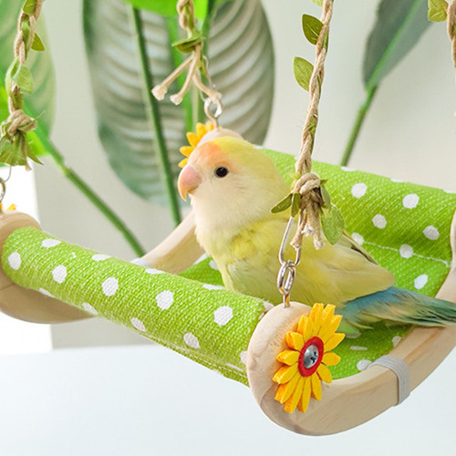 Loro Colgante Hamaca Cama Pájaro Lona Columpio Perca, Pared