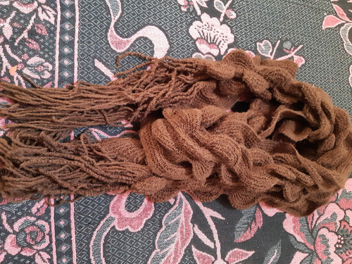 Bufanda/chalina De Abrigo Usada En Color Marrón Para Dama