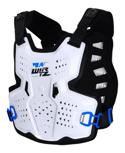 Pechera Motocross Enduro Wirtz Elevate Blanco Azul