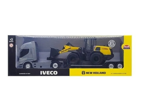 Caminhão Plataforma Iveco Com Carregadeira New Holland W170b