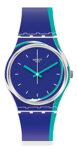 Reloj Swatch Blue Shore Gw217 Color de la correa Azul Color del fondo Azul