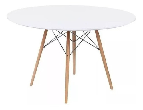 Mesa Eames 100cm Redonda Nordica Mdf Laqueada Importado 