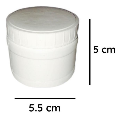 Imagen 2 de 10 de Potes Plasticos 100 Cc Pead Blanco X 160 Unid.