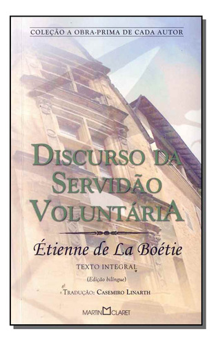 Libro Discurso Da Servidao Voluntaria De Boetie, Etienne De