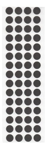 Etiqueta Bolinha Colorida 10mm - Cartela Com 1000 Etiquetas Cor Preto