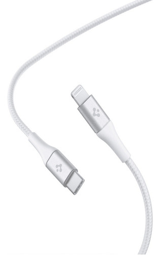 Cable Spigen Arcwire Pb2101 Usb Para iPhone Reforzado Color Blanco