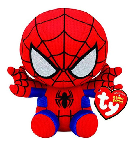 Ty Spiderman Plush, Rojo / Azul, Regular