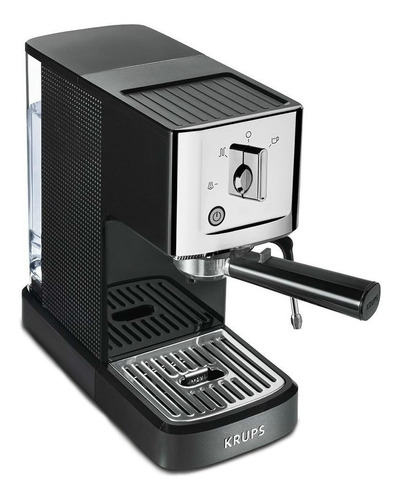 Cafetera Krups Espressería Manual Calvi XP344 automática negra y acero inoxidable expreso 110V