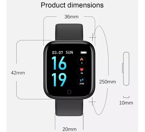 Imagem 8 de 9 de Relógio Smartwatch T80 Batimento Cardíaco, Pressão Arterial
