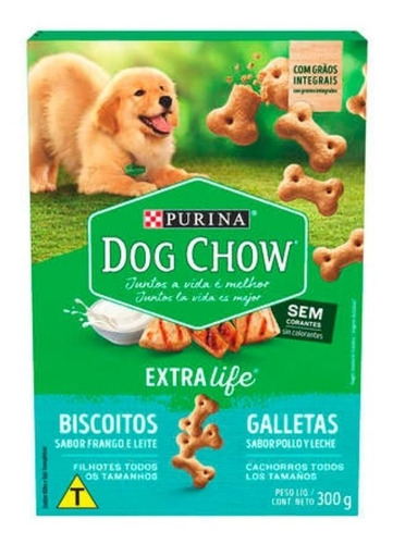 Galletas Snack De Pollo/leche Cachorro 300gr Dog Chow Catdog