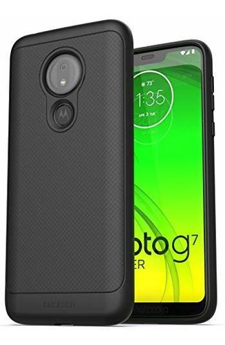 Funda Encased Para Moto G7 Power Resistente Delgada Negro