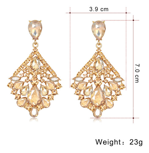 Pendientes Colgantes De Diamantes Acrílicos W4 Vintage Para