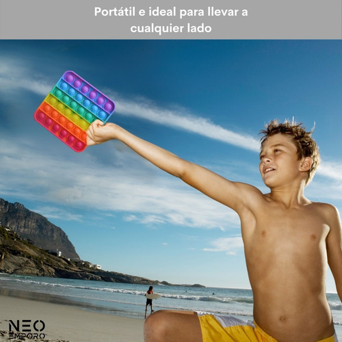 Imagen 8 de 8 de Set 3 Pop It Arcoiris - Juguete Anti Estrés Fidget Regalo