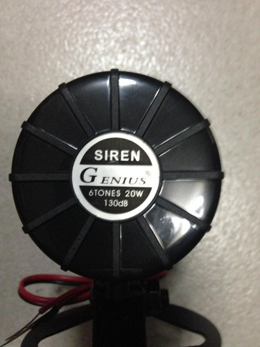 Bocina Sirena De Alarma 20w 130db Genius 6 Tonos #40