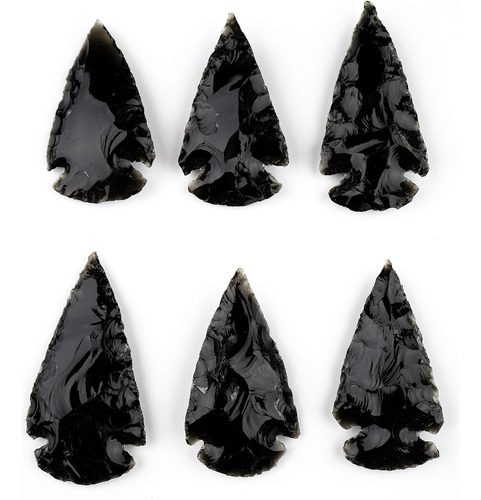 Kvk Crystal Lote De (4) Puntas De Flecha Indias De Obsidiana