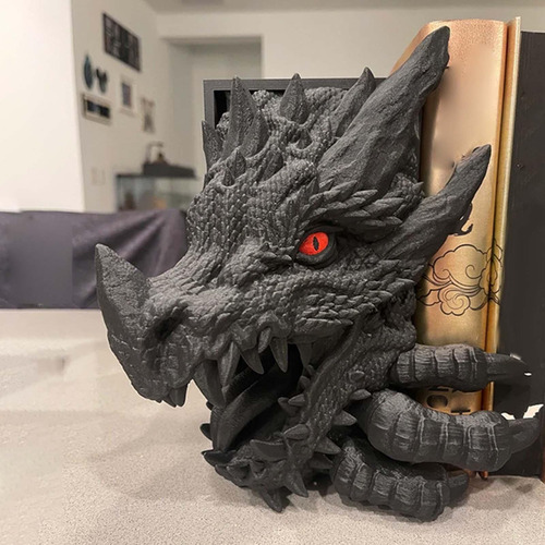 Estatua De Dragón, Soporte Para Libros, Sujetalibros,
