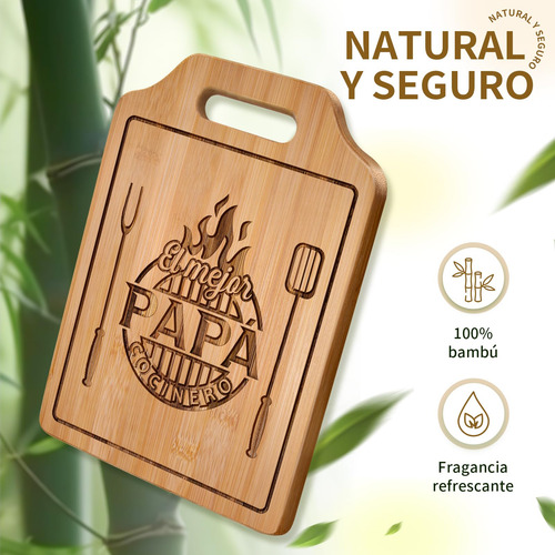 Tabla De Cortar Acethrills Gifts Para Bamboo Papa, 31,2 L X