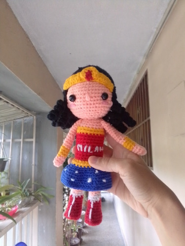 Muñeca Mujer Maravilla Crochet Amigurumi