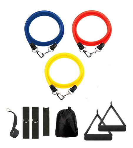 Set Bandas Elasticas Gym Yoga Pilates Fitness Deporte