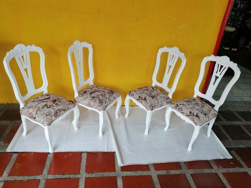 Imagen 8 de 10 de Silla Antigua Italy Vintage Poliuretano Jacquard Precio Xc/u