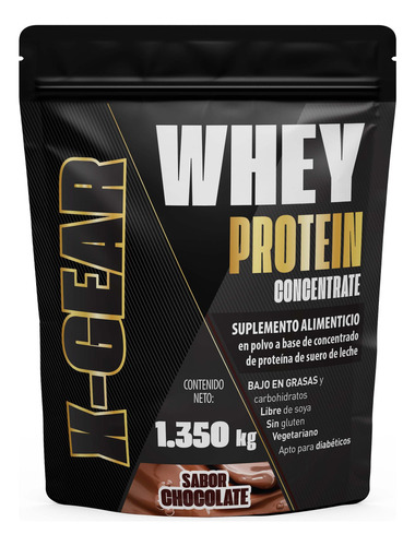 Proteina Xgear Whey Protein 1350gr | Sabor Chocolate