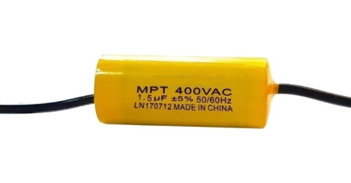 Capacitor Monofasico Para Ventilador 1,5 Uf400 Vac