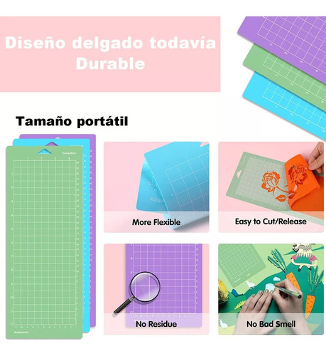 A Tapete De Corte Para Cricut Joy Y Vinil 12x4.5 Pulgadas