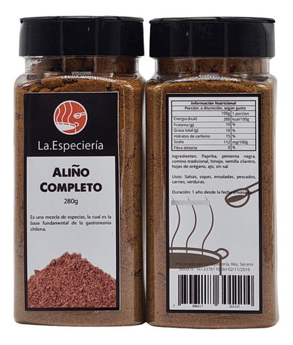 Aliño Completo 280g La Especieria, Sin Químicos O Sal