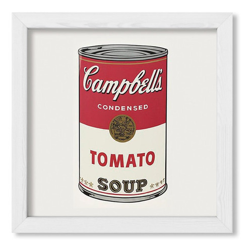 Cuadros Popart 20x20 Chato Blanco Campbells Tomato Soup