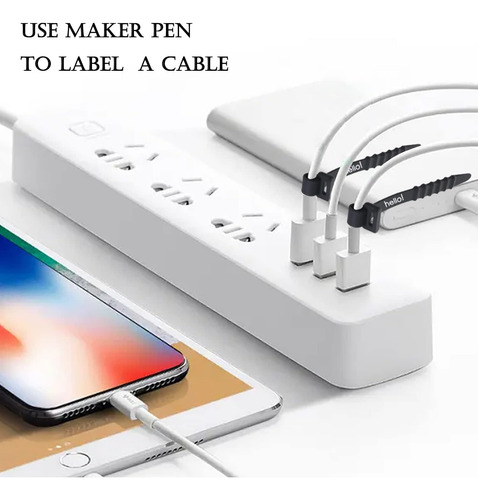 24 Bridas Reutilizables De Silicona Para Cables 11.4 Cm