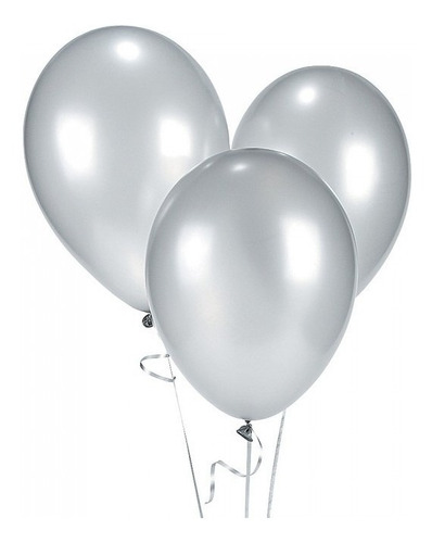 Imagen 4 de 4 de Set 10 Globos Transparente Cristal Confetti Y Plateado