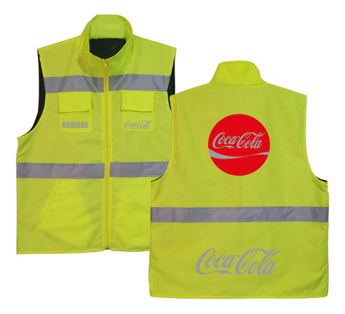 Chaleco De Seguridad Cat Coca Cola Modelo 1 Amarillo M