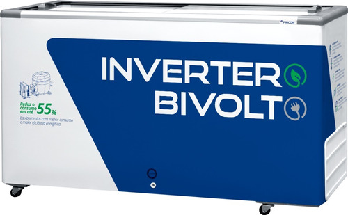 Freezer Tampa De Vidro Fricon Hceb503 Inverter Bivolt