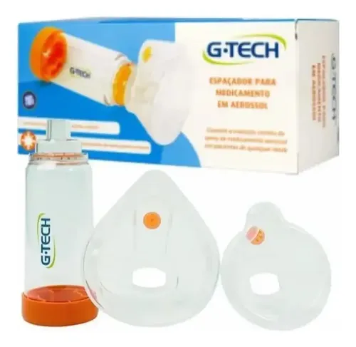 Espaçador para Medicamento em Aerossol Pvc Clear G-Tech Branco - foto 1