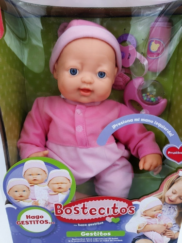 Muñeca Bebe Bostecitos Gestitos Faciales Con Sonido
