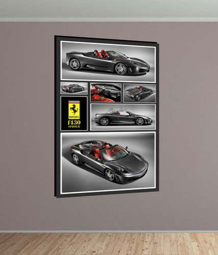 Cuadro Decorativo Ferrari F430 Gris