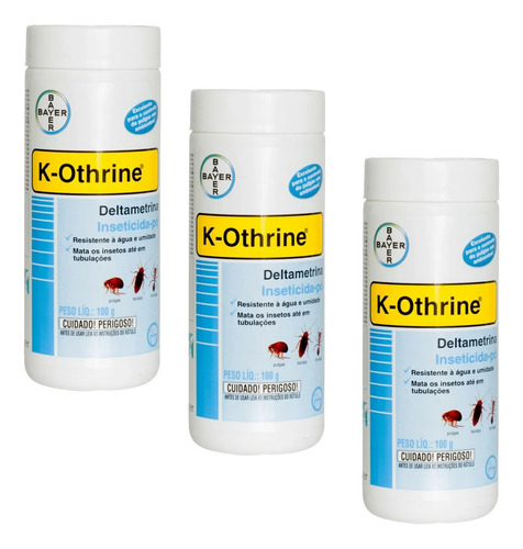 3 K-othrine Em Pó 100g Mata Formigas, Mata Baratas E Pulgas