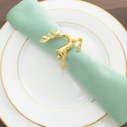 Mz 12pcs Servilleteros Elk Chic For Navidad Acción Gracias