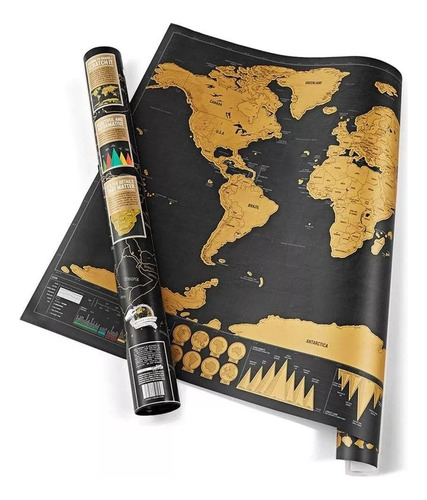 Mapa Para Raspar Scratch Map Deluxe Edition 82x59cm Raspable