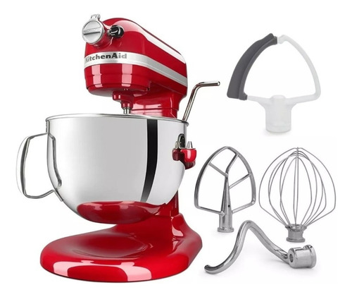 Batidora Kitchenaid Industrial Pro 600 5.7l + Accs Extras Color Rojo