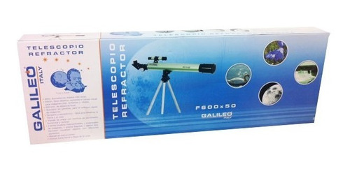 Imagen 3 de 5 de Telescopio Refractor Galileo Italy F600x50 Con Tripode