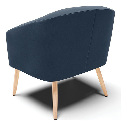 Sillón Stella Suede con pies azul marino de Palito Natura d'Rossi