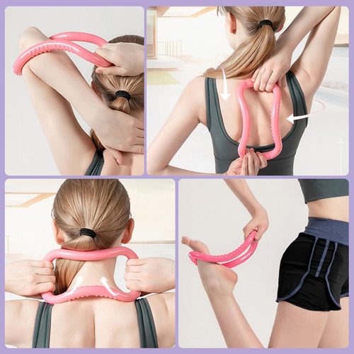 Kit Ejercicio Mujer en Casa Yoga Cuerda Resistencia Piernas Nifuna NF5261616 Rosa