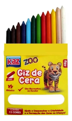 Kit Giz De Cera 12 Cores 48g