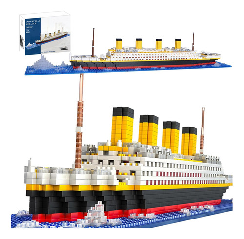 Modelo Titanic De Bloques Microset, Kit De Construcción